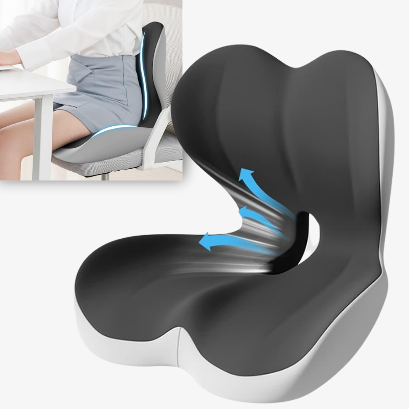 Memory Foam Car Neck Pillow Lumbar Support - Almofada ergonómica para assento de carro