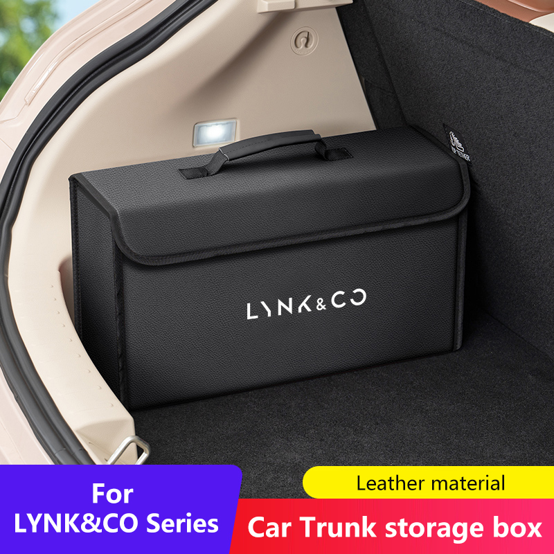 Car Trunk Organizer Foldable Storage Box - Caixa de armazenamento de couro do