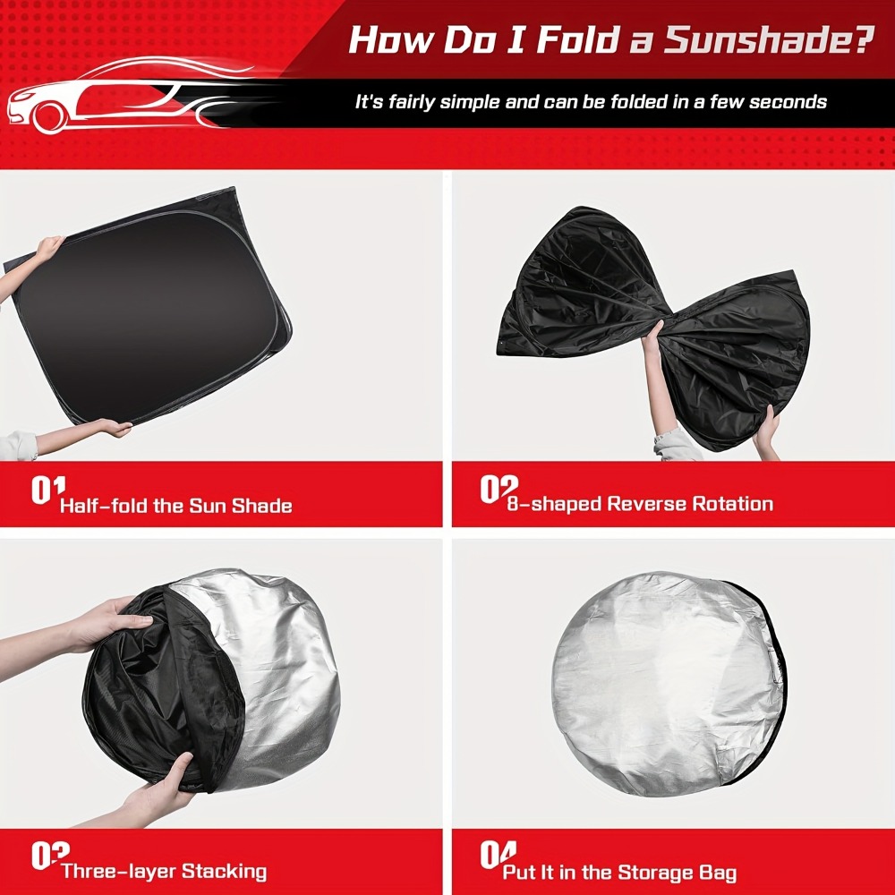 Protetor solar para para-brisa - Car Sunshade Windshield Umbrella Foldable avaliação e preço