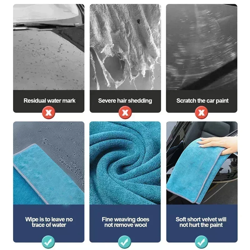 Toalha de microfibra de pilha  - Microfiber Car Drying Towel Super Absorbent avaliação e preço
