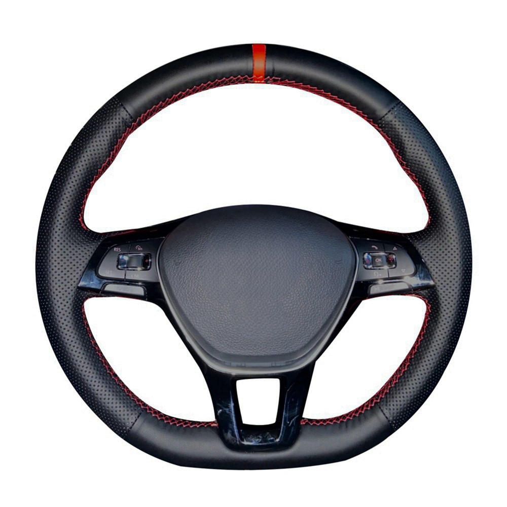 Couro artificial Tampa Da Roda - Car Steering Wheel Cover Anti Slip Breathable avaliação e preço